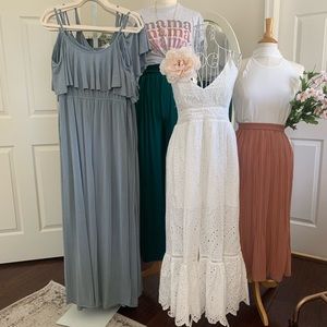 White lace + eyelet maxi